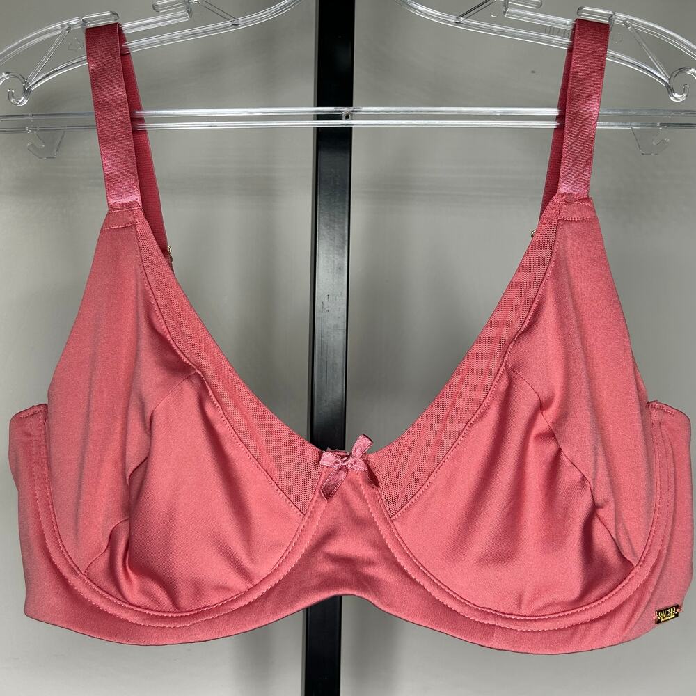 Rachel Roy underwire bra-40D- dusty pink, mesh lined with soft fabric no padding